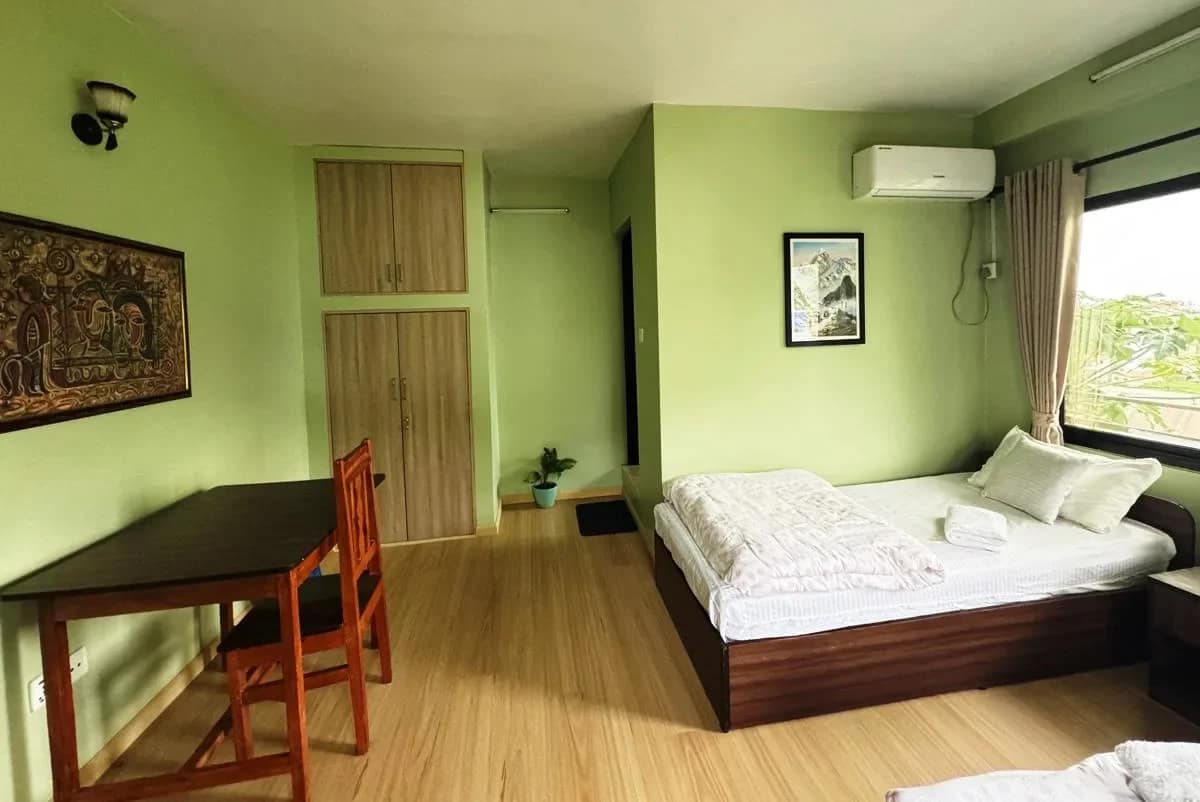 Guest resting room at Niru Yoga Homestay retreat in Nepal