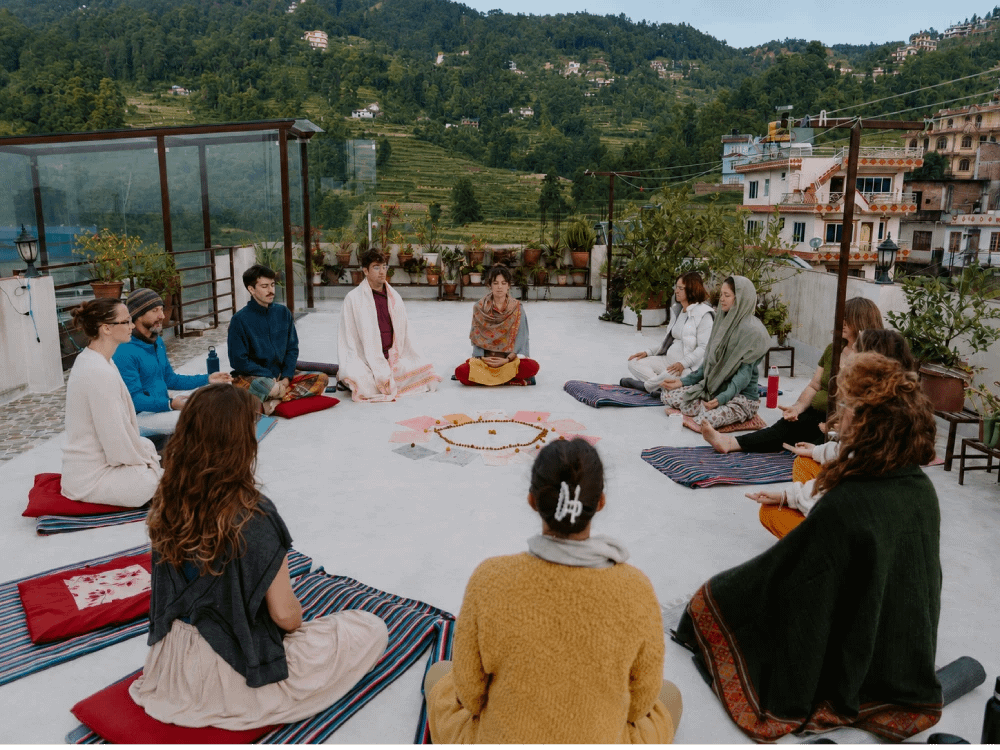 Custom group yoga retreat program at Niru Yoga Homestay Nepal