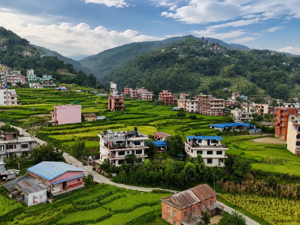 Peaceful surroundings at Niru Yoga Homestay during a 10 day detox retreat in Nepal