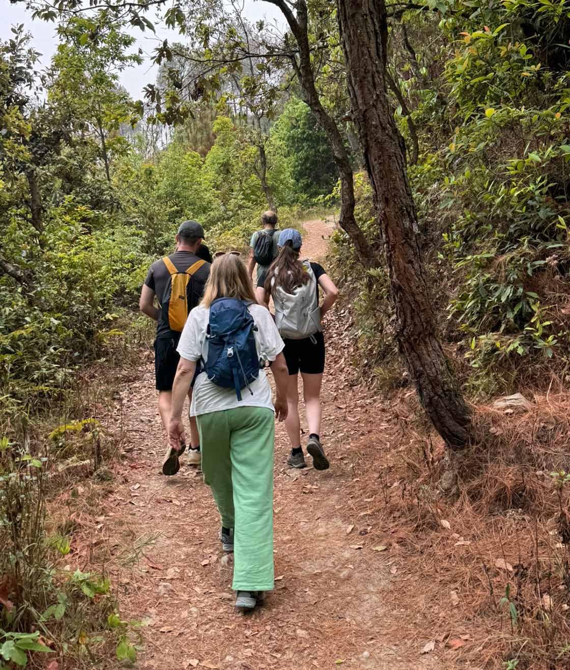 hiking in Nepal at Niru Yoga Homestay