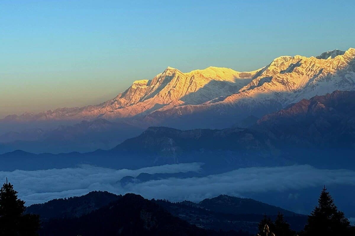 Mountain landscape near Bhaktapur Nepal surrounding Niru Yoga Homestay retreat