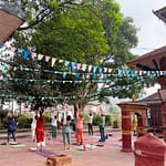 Yoga class in Temple Niru Yoga Homestay