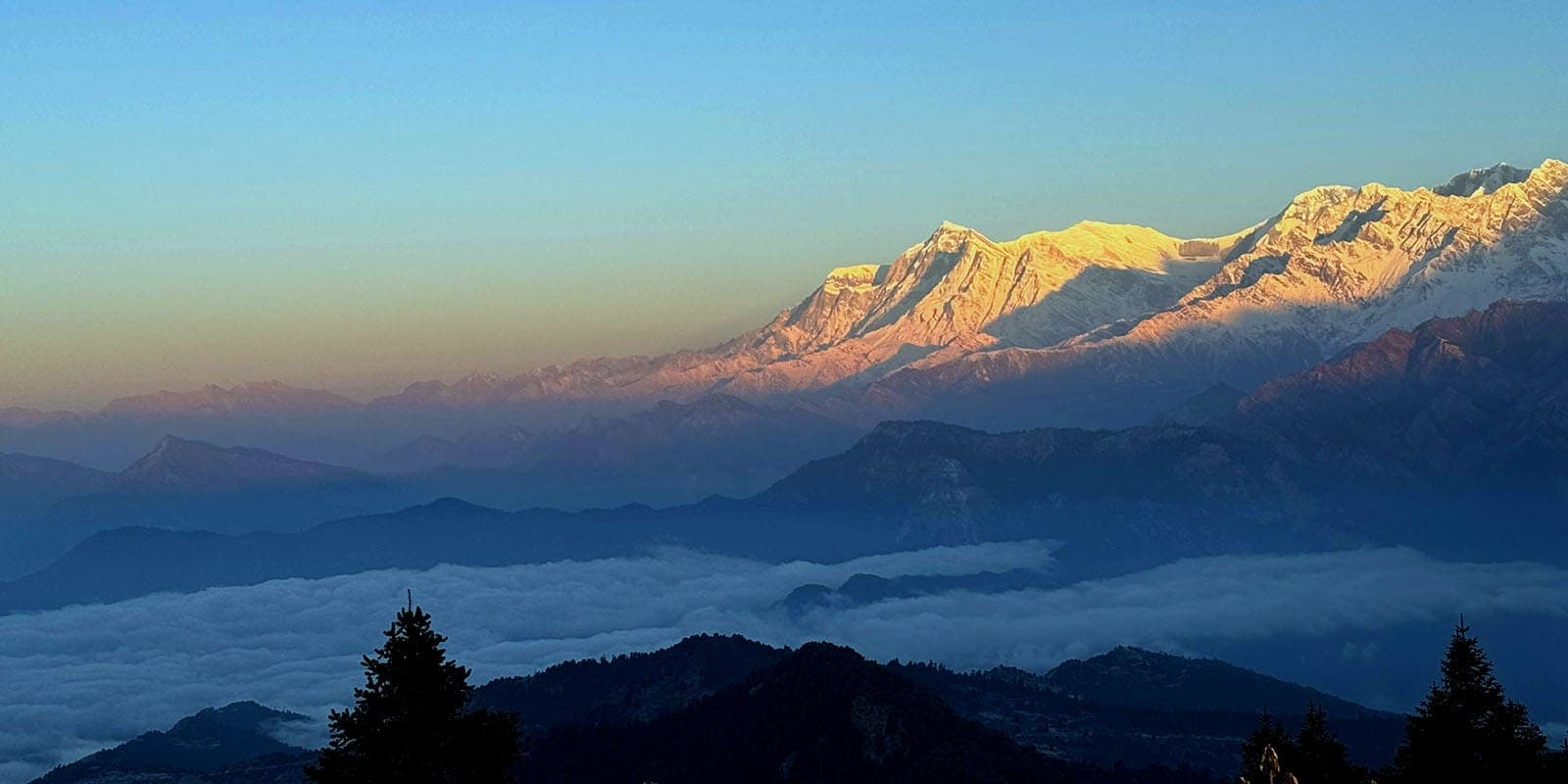 Mountain landscape near Bhaktapur Nepal surrounding Niru Yoga Homestay retreat
