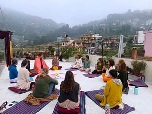 Yoga and meditation rooftop Niru Yoga Homestay