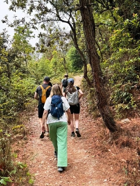 Hiking at Niru Yoga Homestay Retreat in Nagarkot, Nepal
