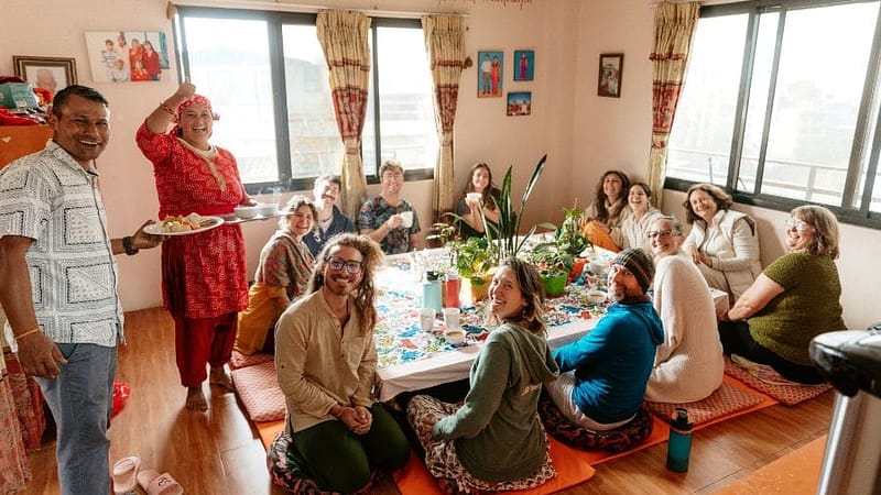 10 days detox yoga retreat in Nepal with outdoor yoga and organic meals