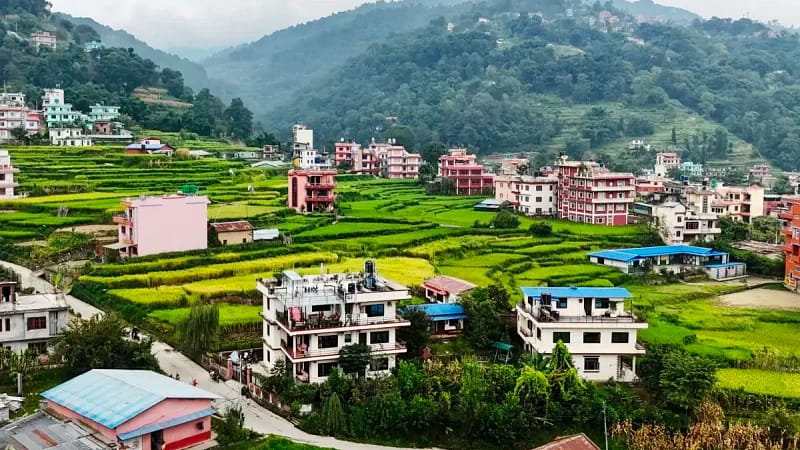 Peaceful yoga retreat in nature near Bhaktapur Nepal