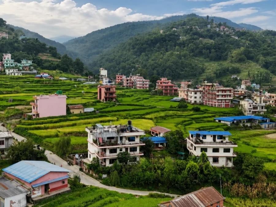 Peaceful group yoga retreat setting at Niru Yoga Homestay Nepal